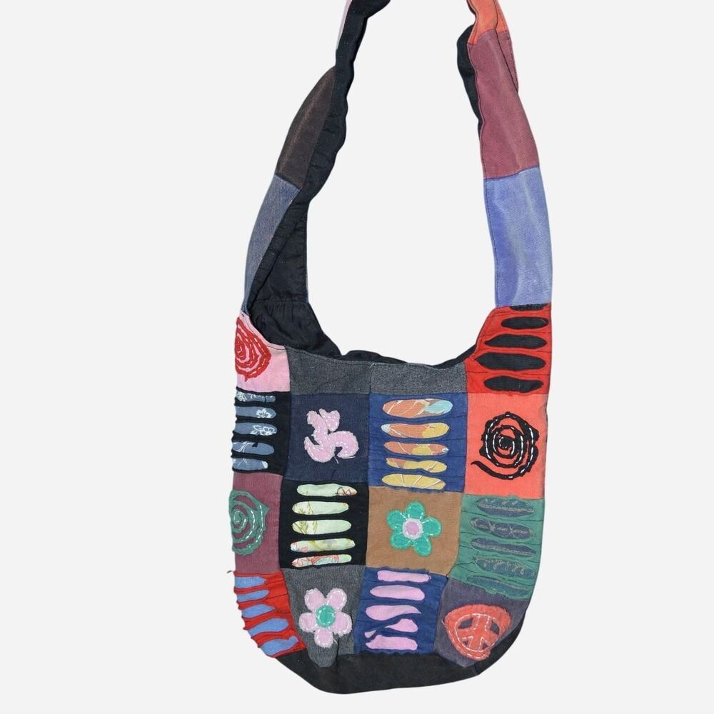 Azura-exchange Women's Boho Multi-Colored Patchwork Crossbody Festival Bag